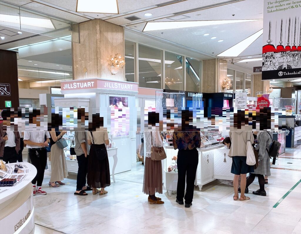 高島屋ジルスチュアートにも行列ができてる A3コラボキャンペーン 岡山おにさんぽ