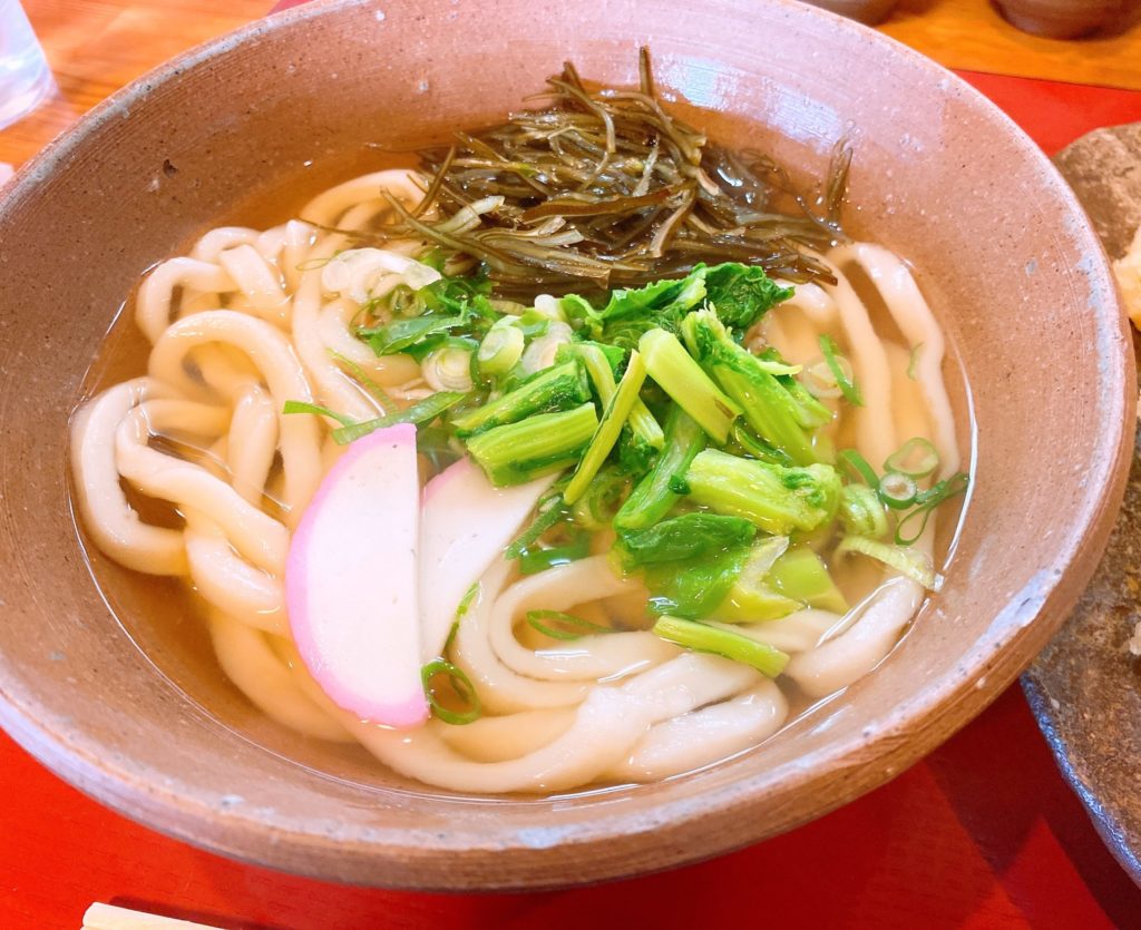 ジャンキー続出 手打ちうどん みのり の 野菜天ぷらうどん おにさんぽグルメ 岡山おにさんぽ